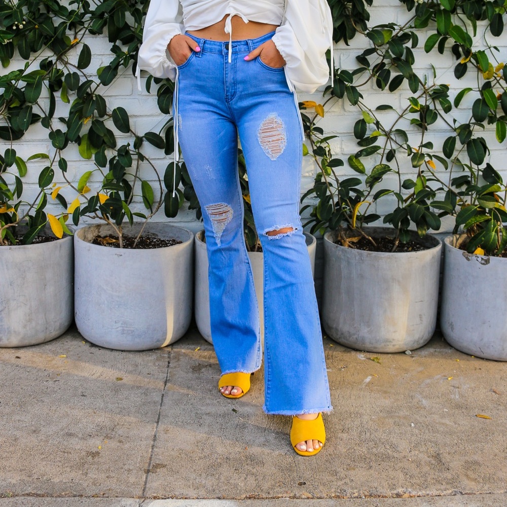 Distressed denim